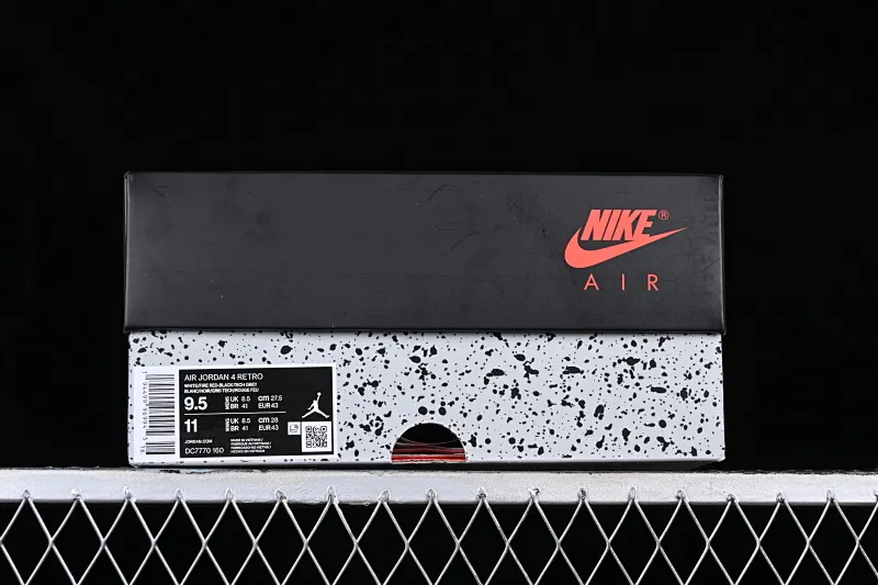 All categories Air Jordan Jordan series basketball shoes Air Jordan 4 LJR version Air Jordan 4 Retro "Fire Red" AJ4 Joe 4 white red flame red basketball shoes DC7770-160